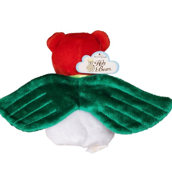 Vintage Christmas Angel Holy Bear Beanbag Plush Stuffed Animal 9" Tags 2001 - Picture 3 of 10